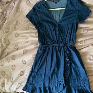 J.Crew denim wrap dress